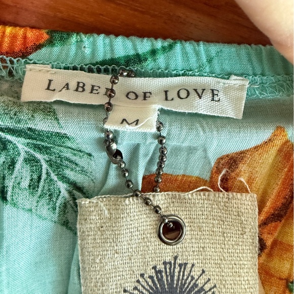 Label OF Love Anthropologie Green Tiered Maxi Dress with Flutter Sleeves medium - Picture 7 of 12